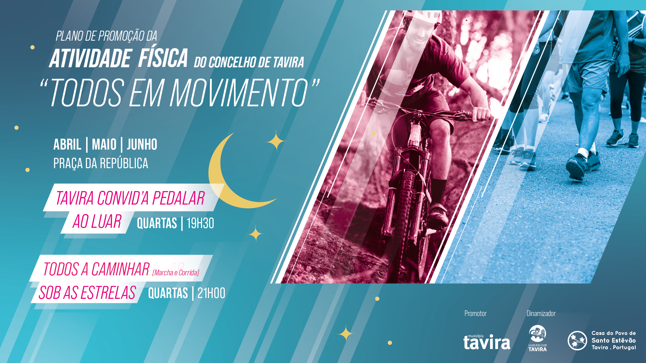 Tavira Convid’a a Pedalar e Caminhar sob as estrelas