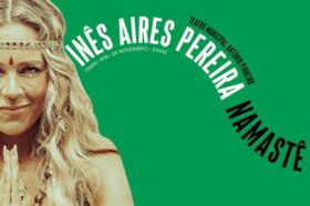 Inês Aires Pereira e A Garota Não no palco do Teatro Municipal Antó...